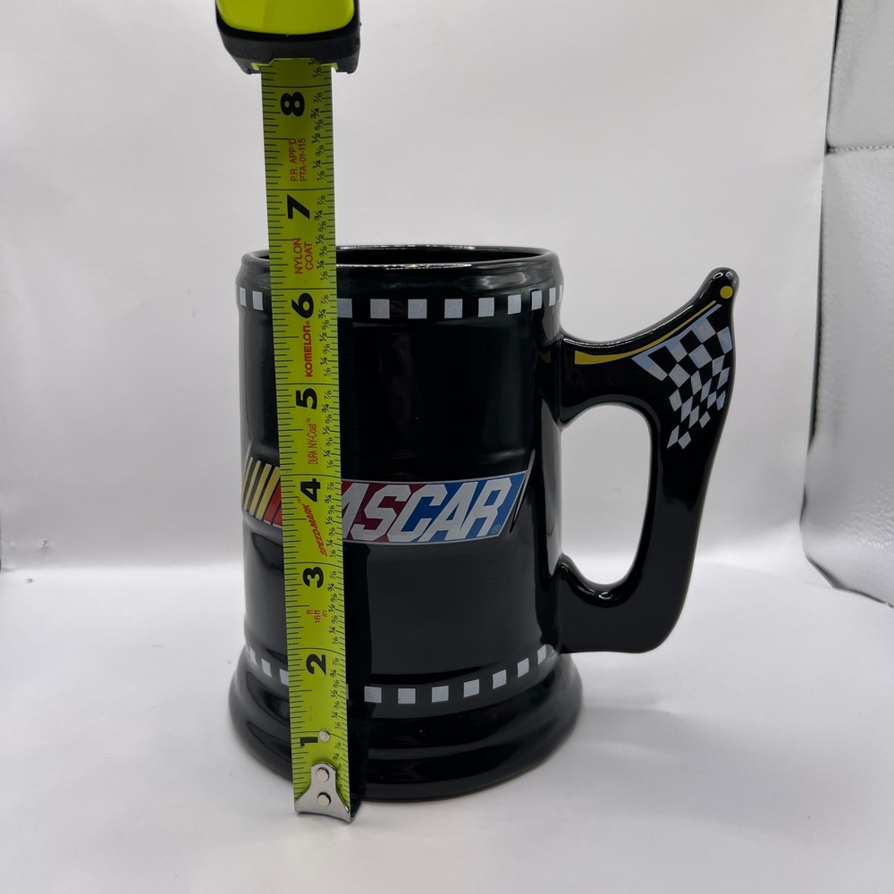 NASCAR 2003 Mug Tankard Style Black Racing Checkered Flag Handle - Picture 8 of 9